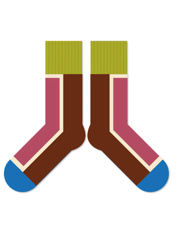 Colorful Striped Cotton Socks M73175