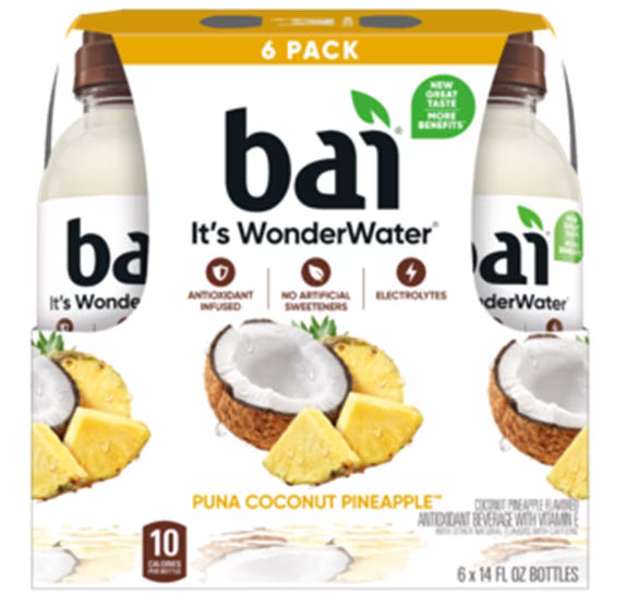Antioxidant Infused Coconut Pineapple Flavored Water, 14 fl oz, Pack of 12 W662884