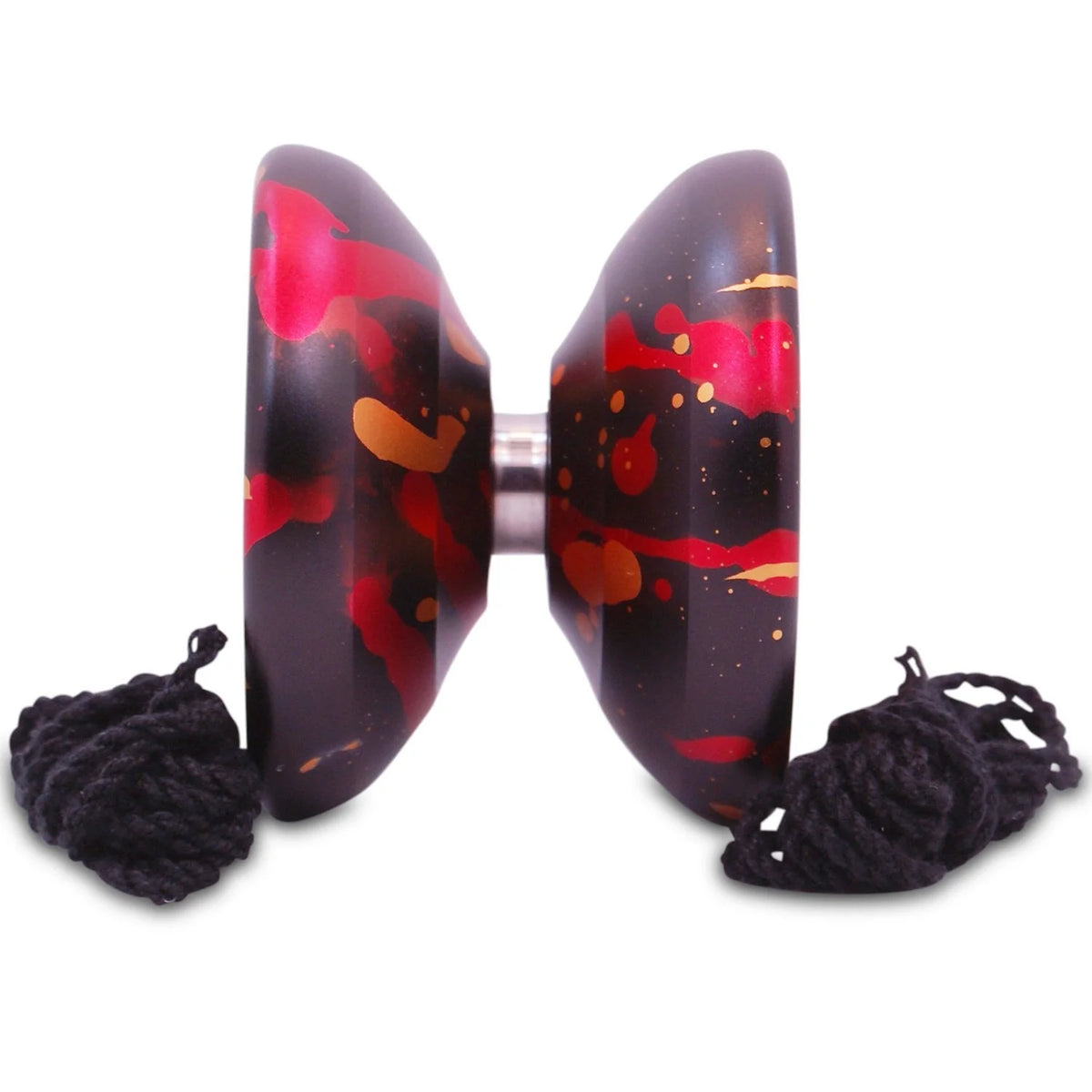Black Red Gold Splashes Professional Aluminum YoYo G1967