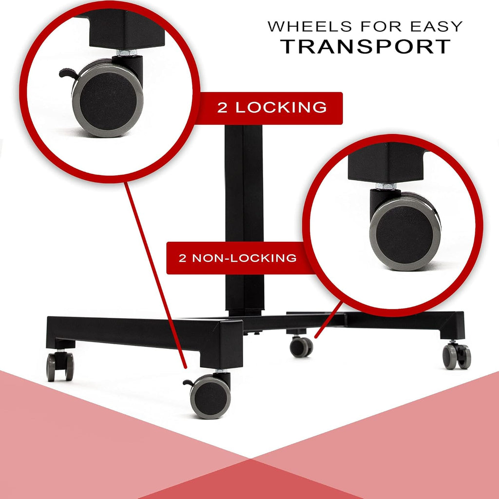 28 Inches Sit to Stand Desk with Locking Wheels Q6820
