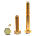 7/8x22-14 x 3 3/4x22 Fine Thread Grade 8 Hex Cap Screw USA Alloy Steel Yellow Zinc Plated M37755