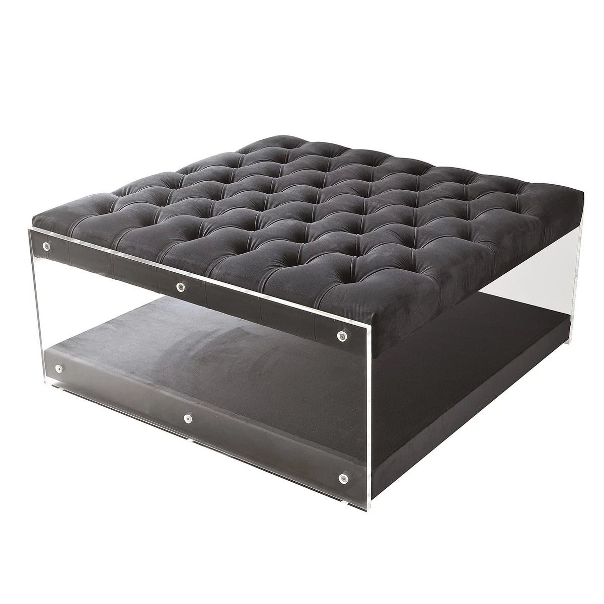 Velvet Contemporary Coffee Table Ottoman P721