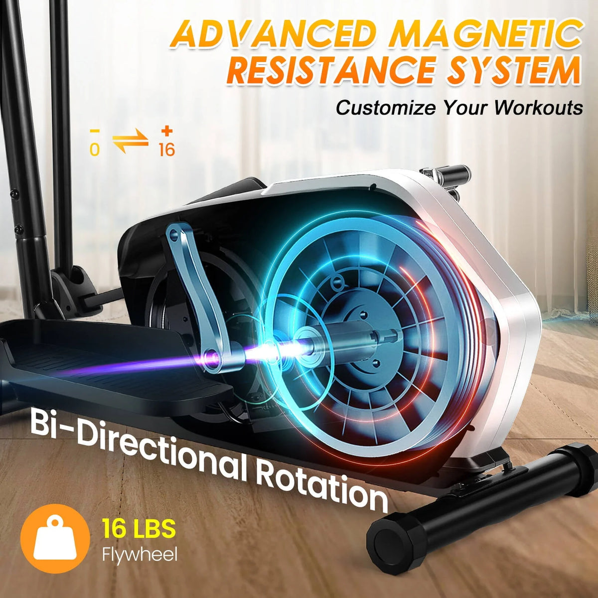 Elliptical Machine with 16 Levels Magnetic Resistance I78823