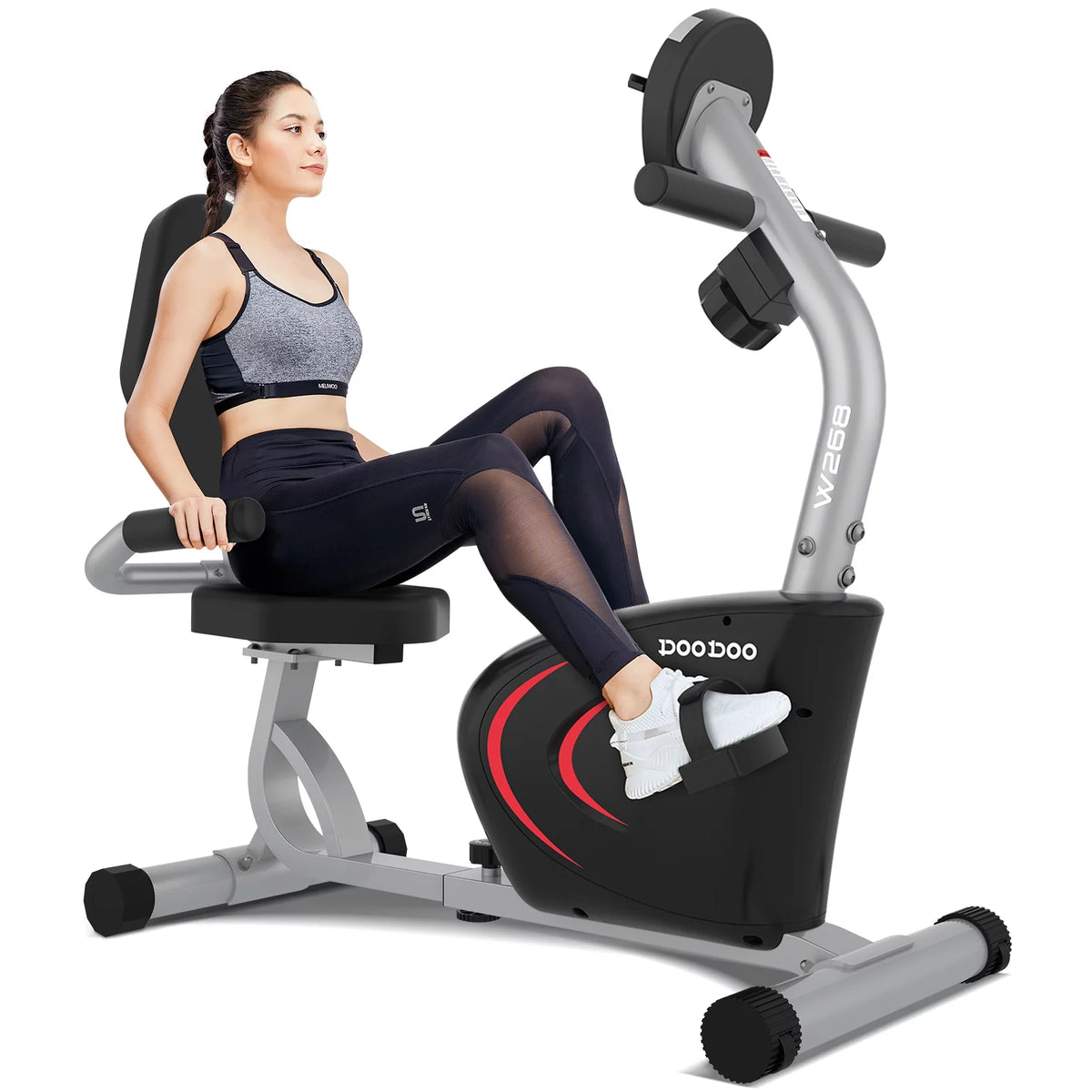 Recumbent Exercise Bike 8 Level Adjustable Magnetic Resistance D5596