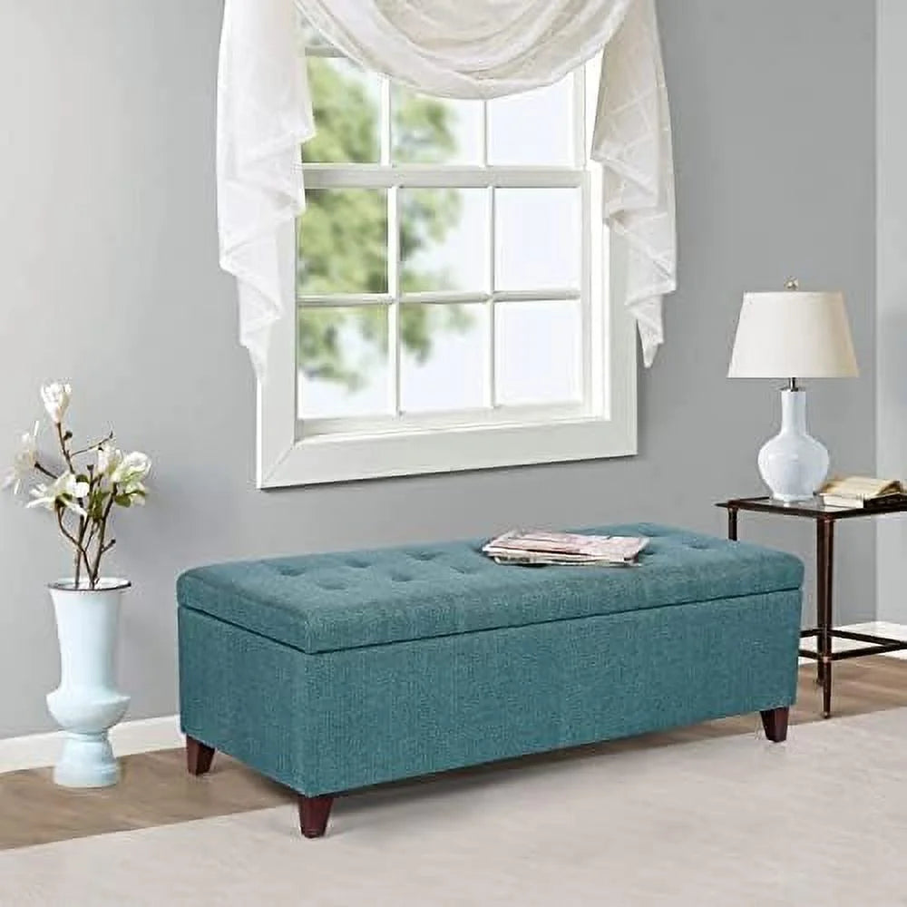 PU Leather Tufted Rectangular Ottoman Bench D696415