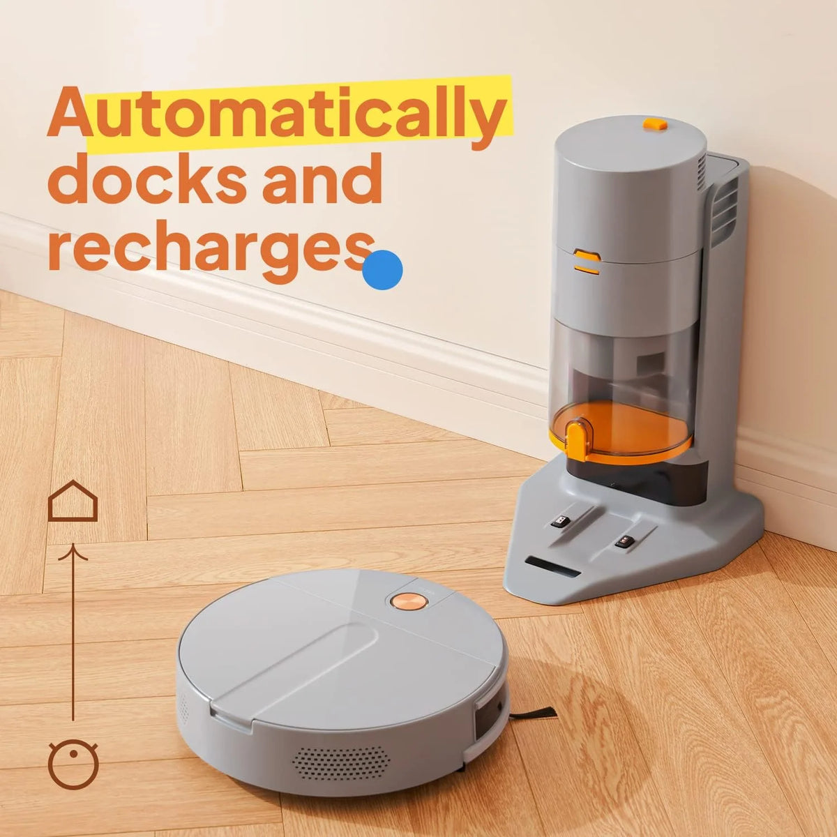 Self Emptying Ultra-Thin Robot Vacuum Cleaner M604121