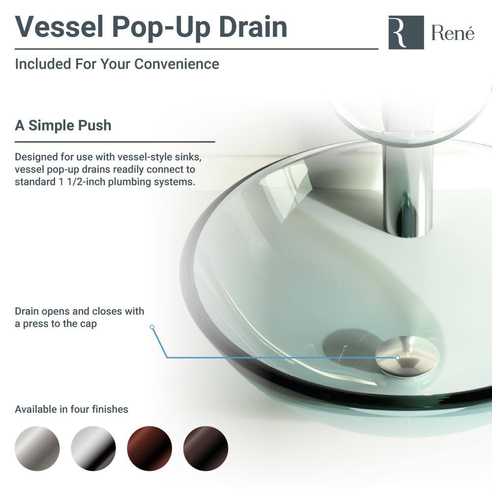 Glass Vessel Bathroom Sink with Waterfall Faucet X999283