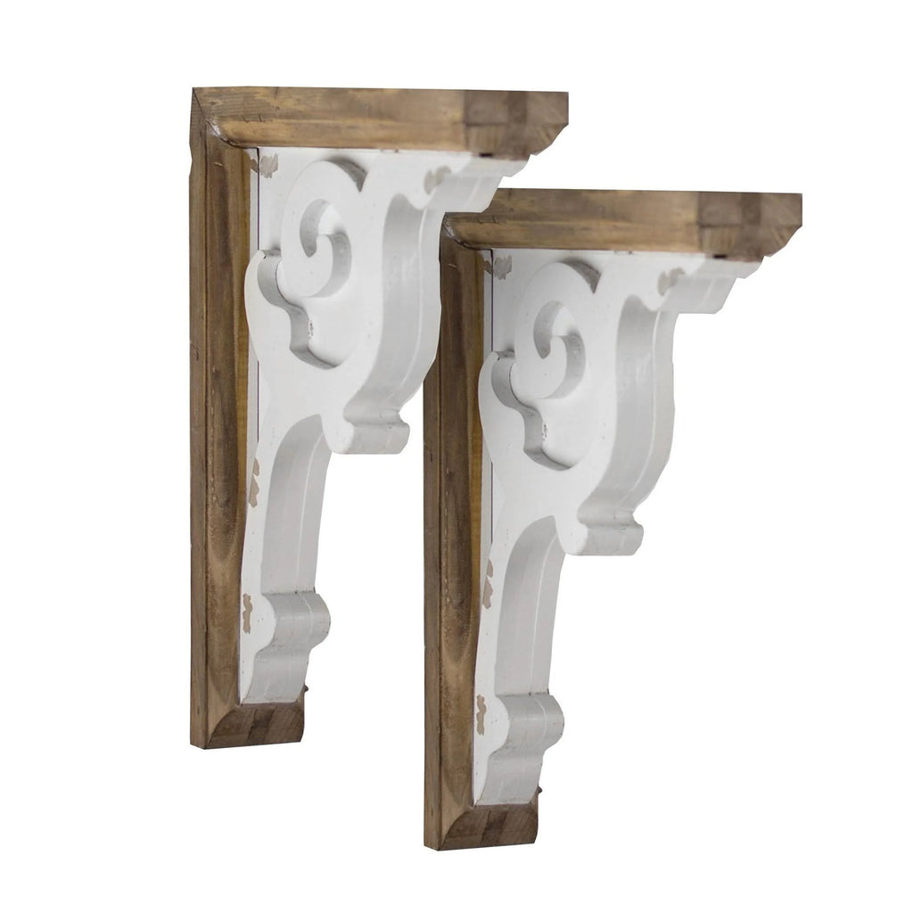Wood Corbel Shelf Brackets Set of 2 N6500