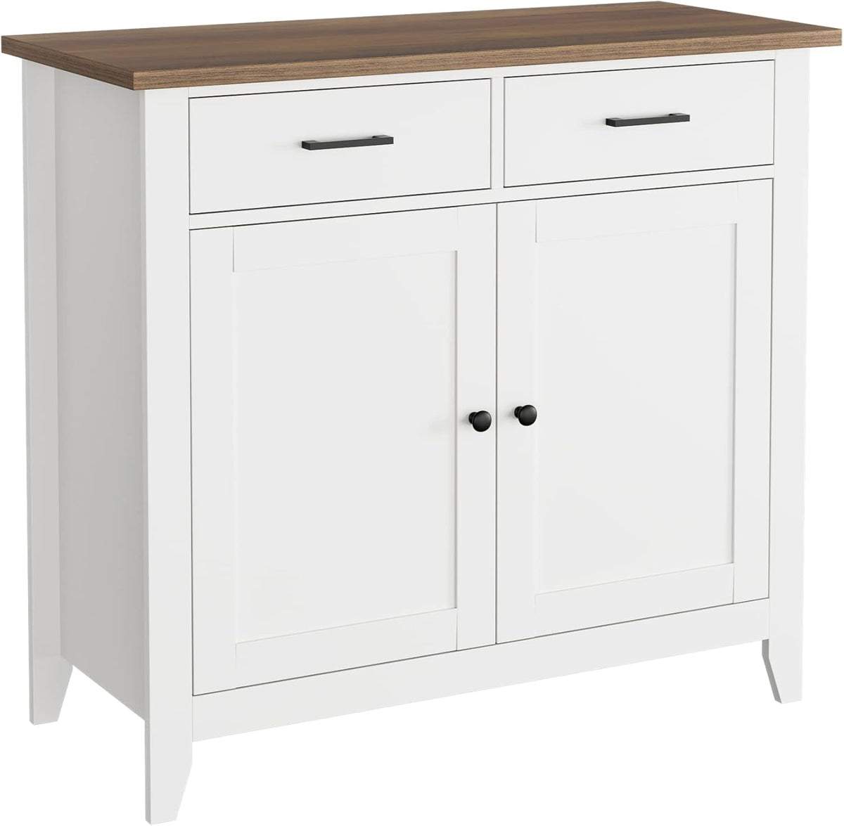 Ivory White Kitchen Storage Cabinet with Drawers and Doors G8232