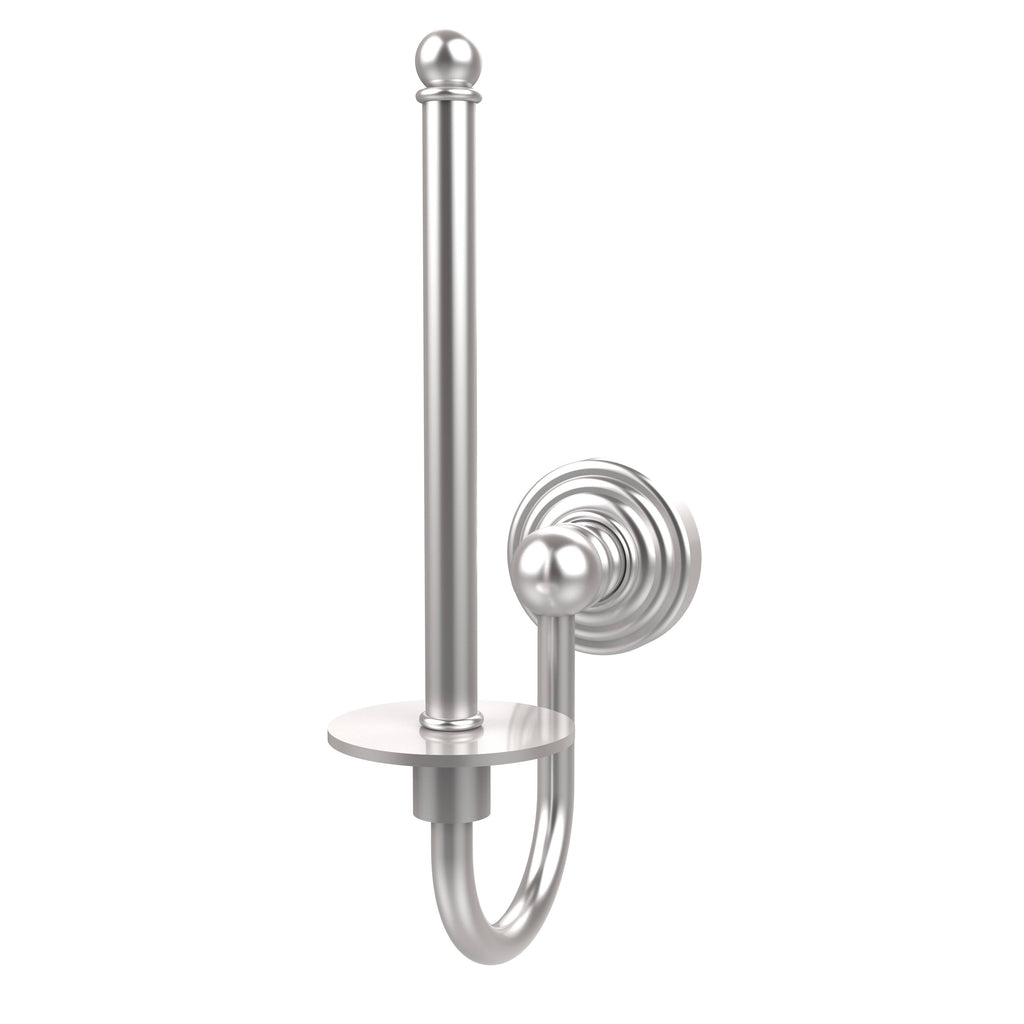 Satin Chrome Upright Toilet Tissue Holder Q5457