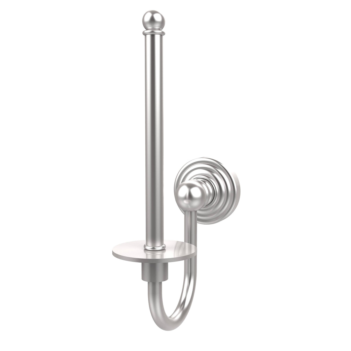 Satin Chrome Upright Toilet Tissue Holder Q5457