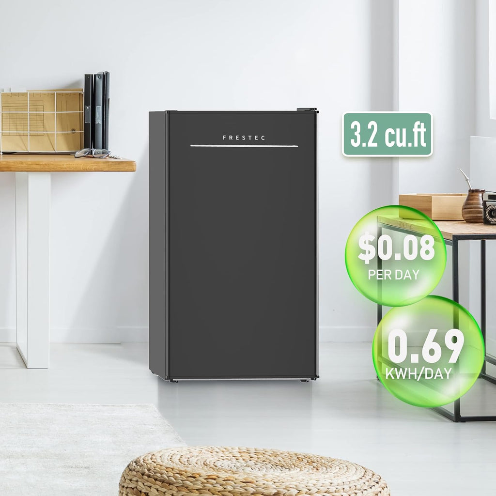 3.2 Cu.Ft. Small Refrigerator with Freezer (Black) O1959