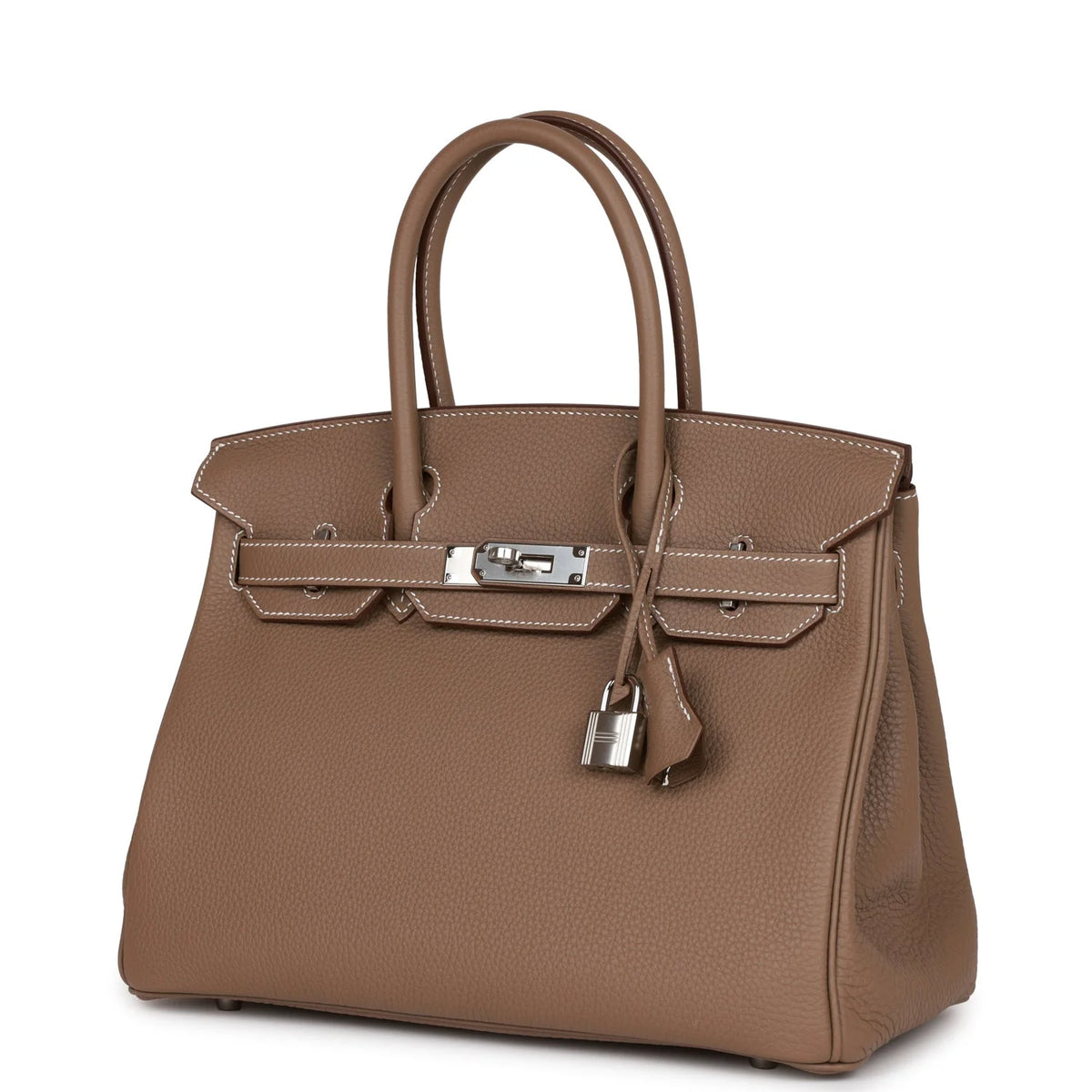 Etoupe Togo Palladium Hardware Handbag F3925
