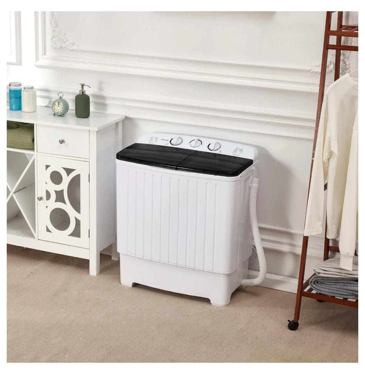 Portable 20lbs Washer and Dryer Combo Black U488509