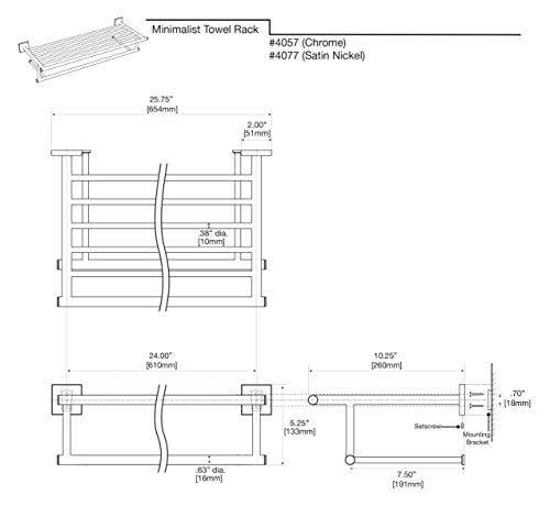 Satin Nickel Spa Rack M884