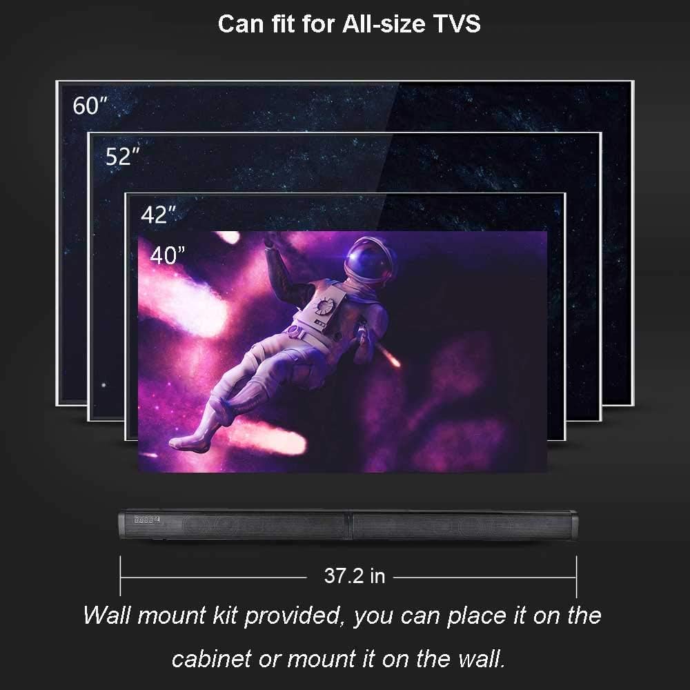 39-Inch Wired & Wireless Bluetooth 5.0 Stereo Soundbar N6051