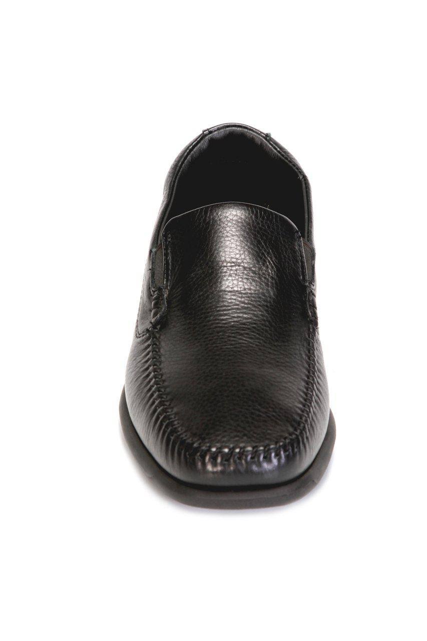 Black Waxed Leather Shoes C149
