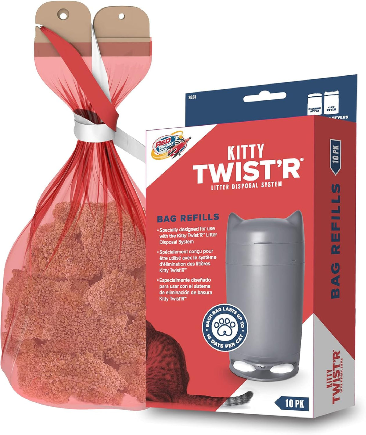 Cat Litter Pail with Litter Scoop, Pack of 2 V752