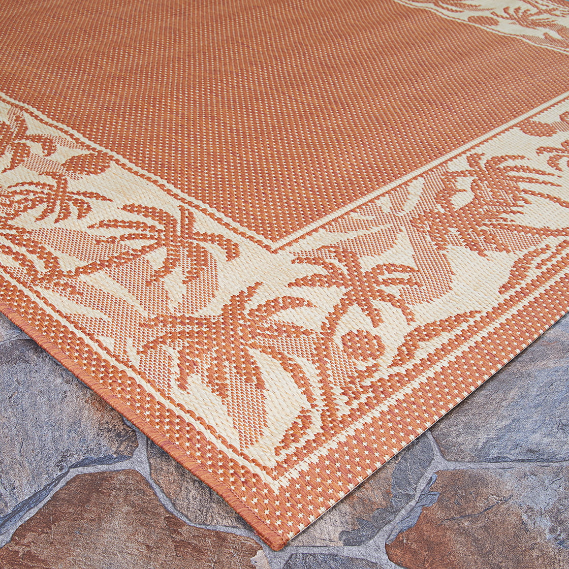 Terracotta-Natural Area Rug P628