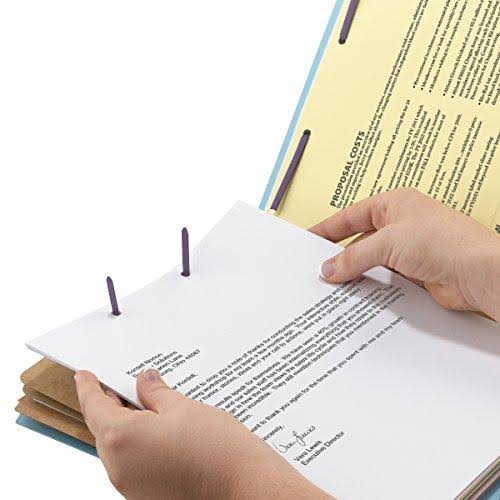 Blue Letter Size Classification File Folder with 3 Dividers W2716