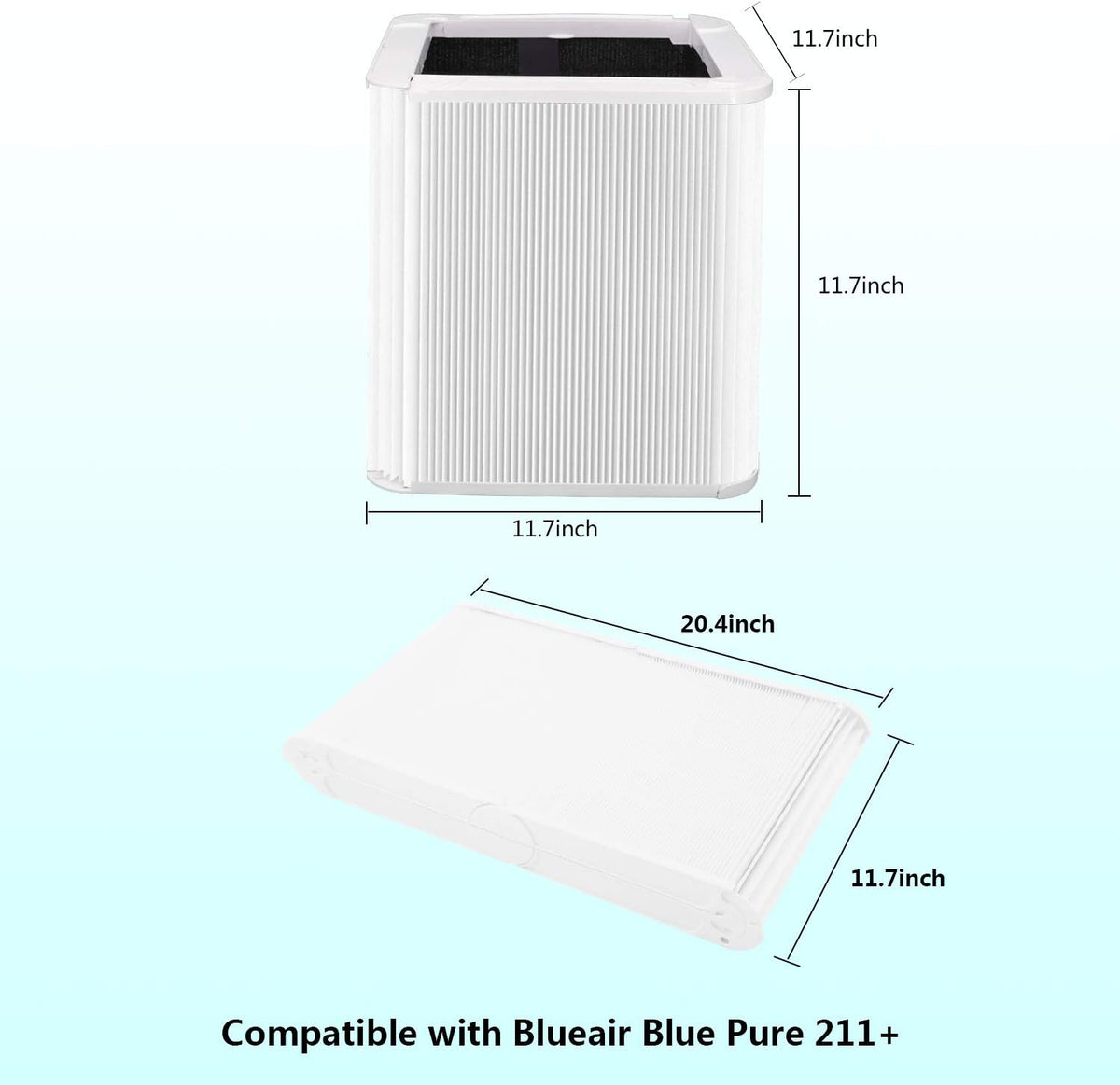 Blue Pure 211+ Replacement Filter, Activated Carbon Filter, Pack of 2 F265586