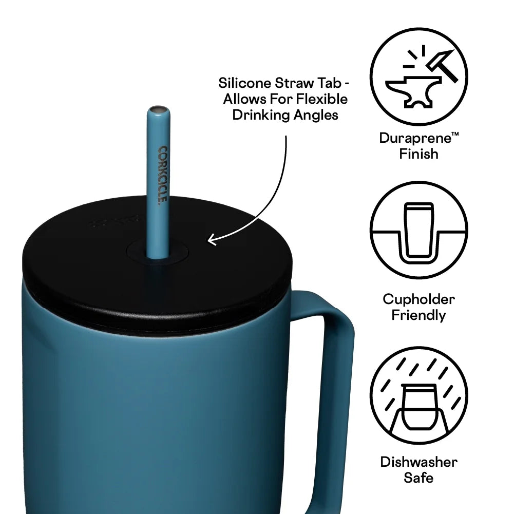 Storm Stainless Steel 30 oz Tumbler with Handle and Straw E7995