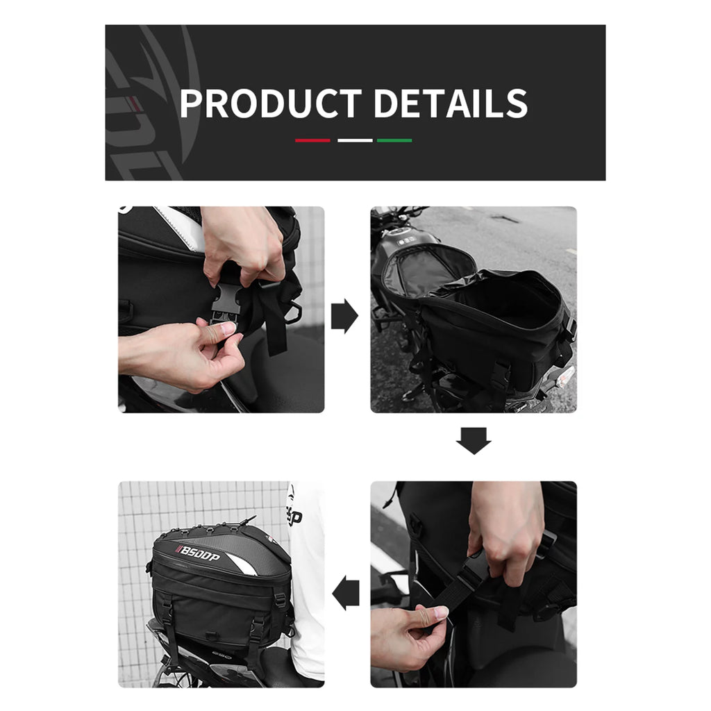 Waterproof Hard Shell Motorcycle Backpack H521