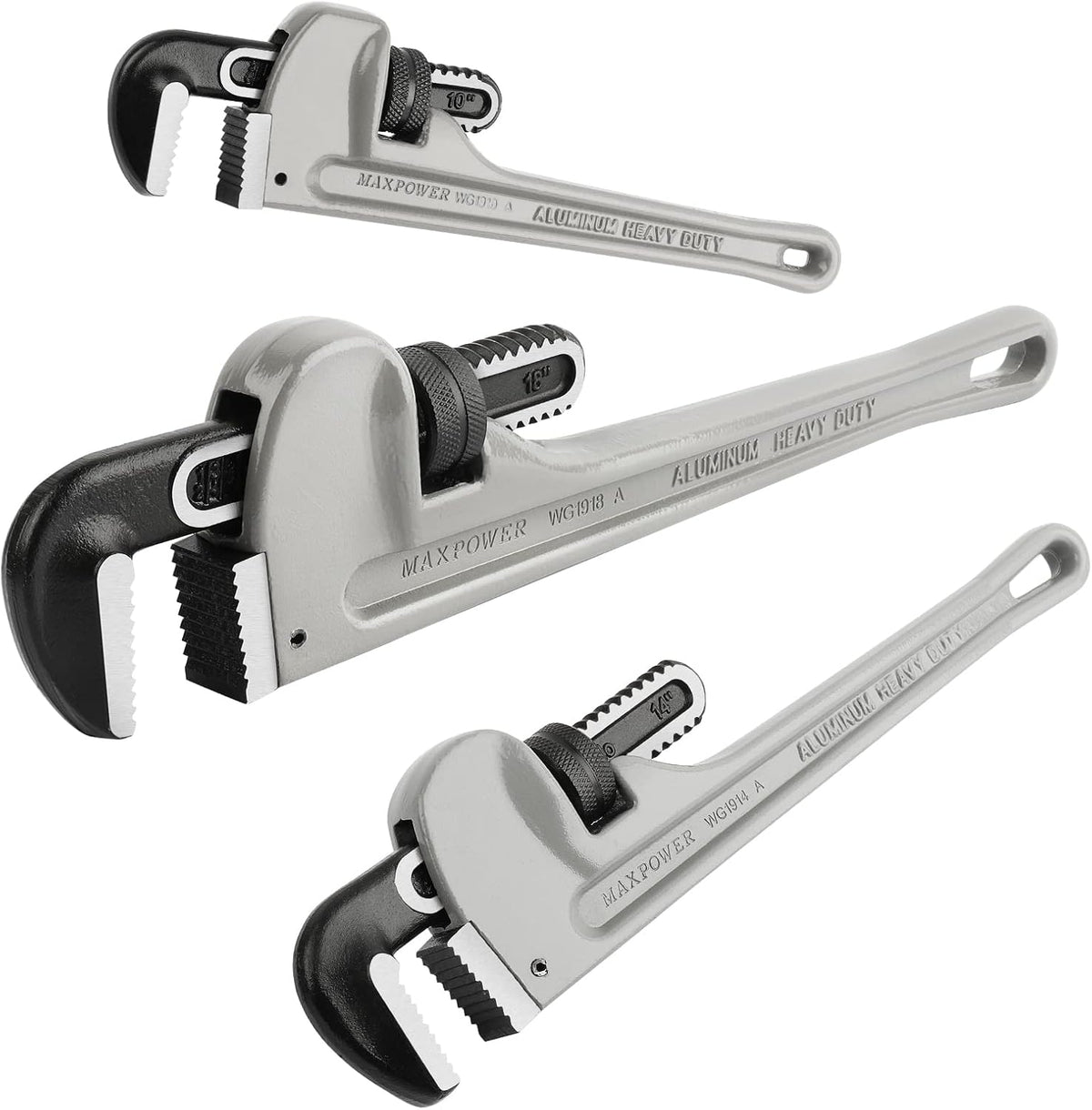36-inch Straight Aluminum Pipe Wrench, Pack of 2 I17517