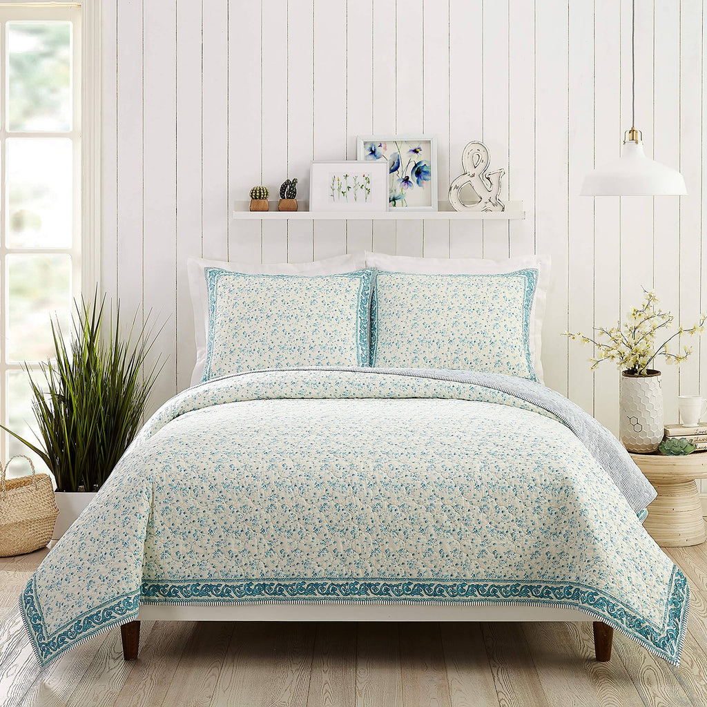 King Blue Quilt E9876