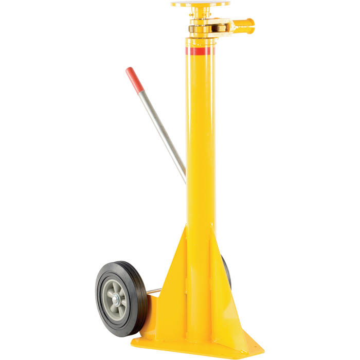 Ratchet Trailer Stabilizing Jack, 40,000-Lb. Lifting Capacity, 45inch to 57inch Service Range C487