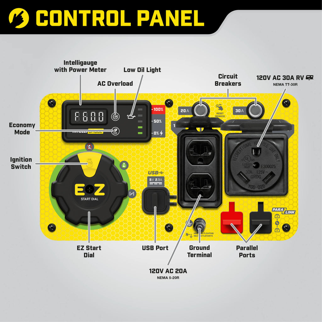 4500-Watt Portable Dual Fuel Inverter Generator F6187