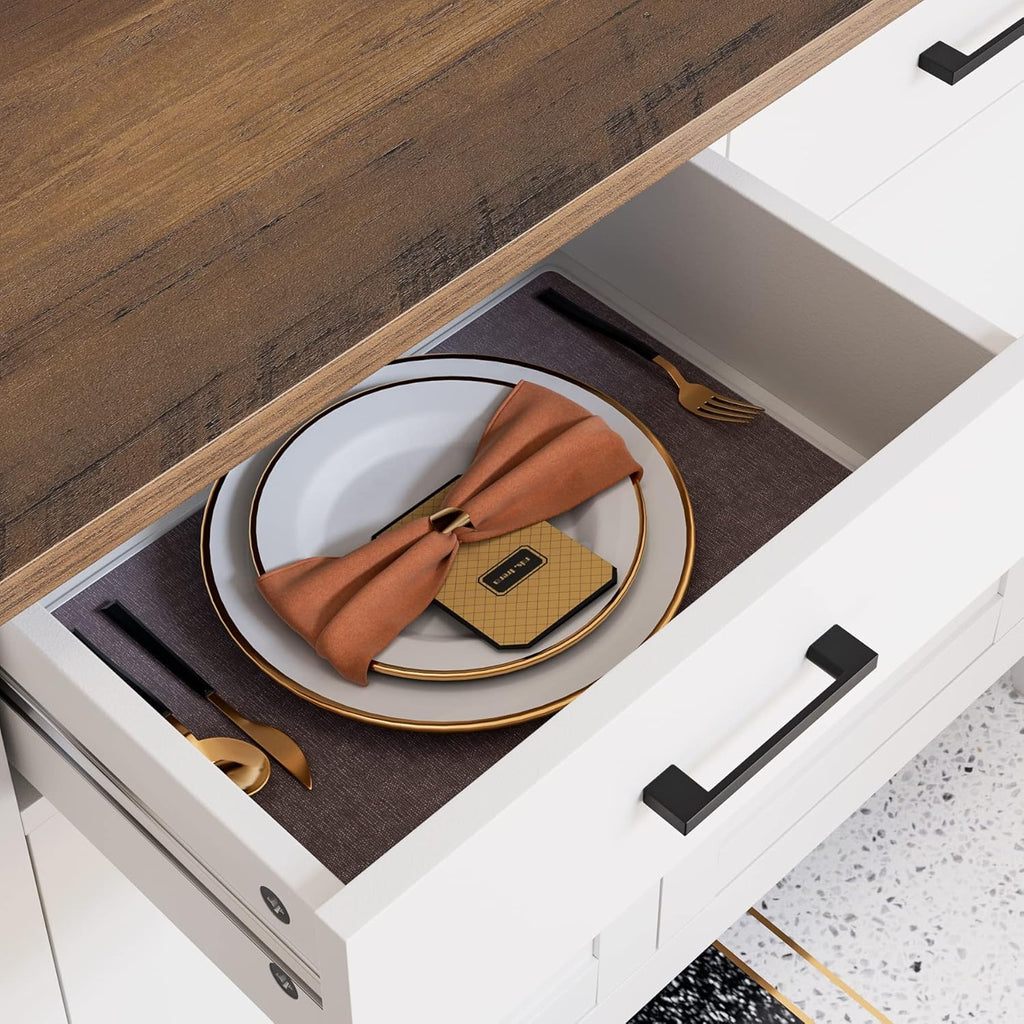 Ivory White Kitchen Storage Cabinet with Drawers and Doors G8232