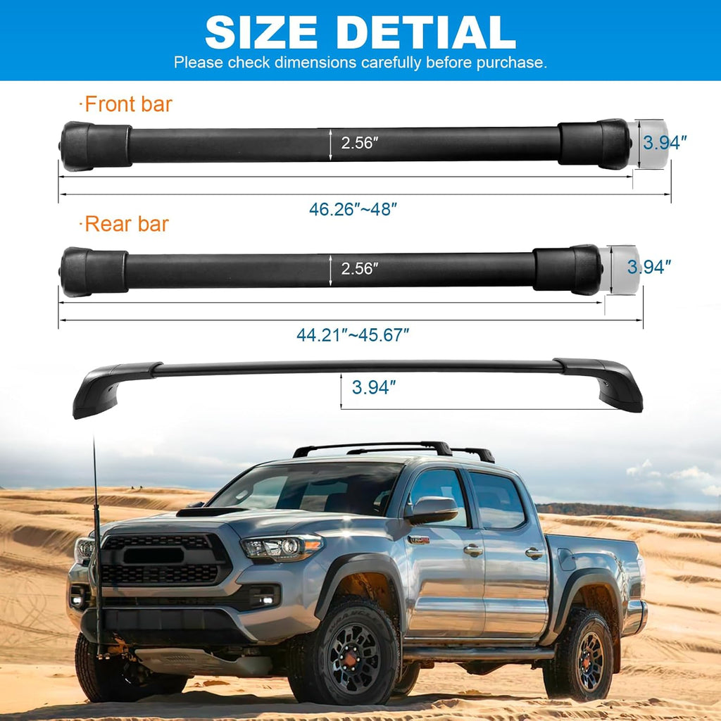 Heavy Duty Lockable Aluminum Black Roof Rack Cross Bars H71181