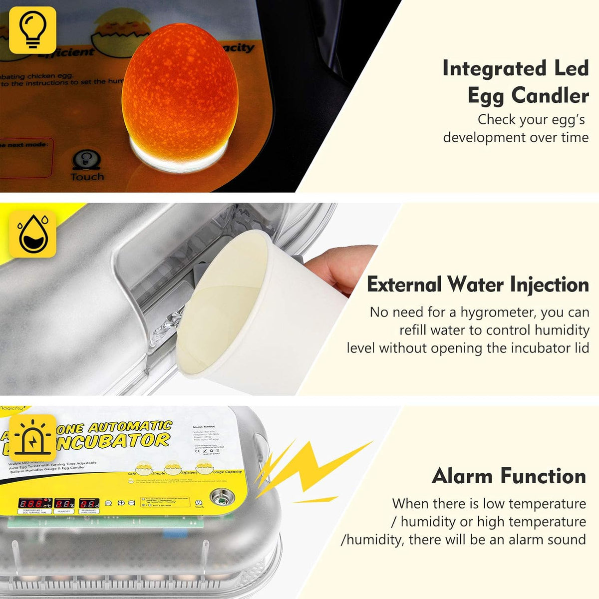 40 Egg Incubator with Automatic Egg Turning and Temperature Control M494