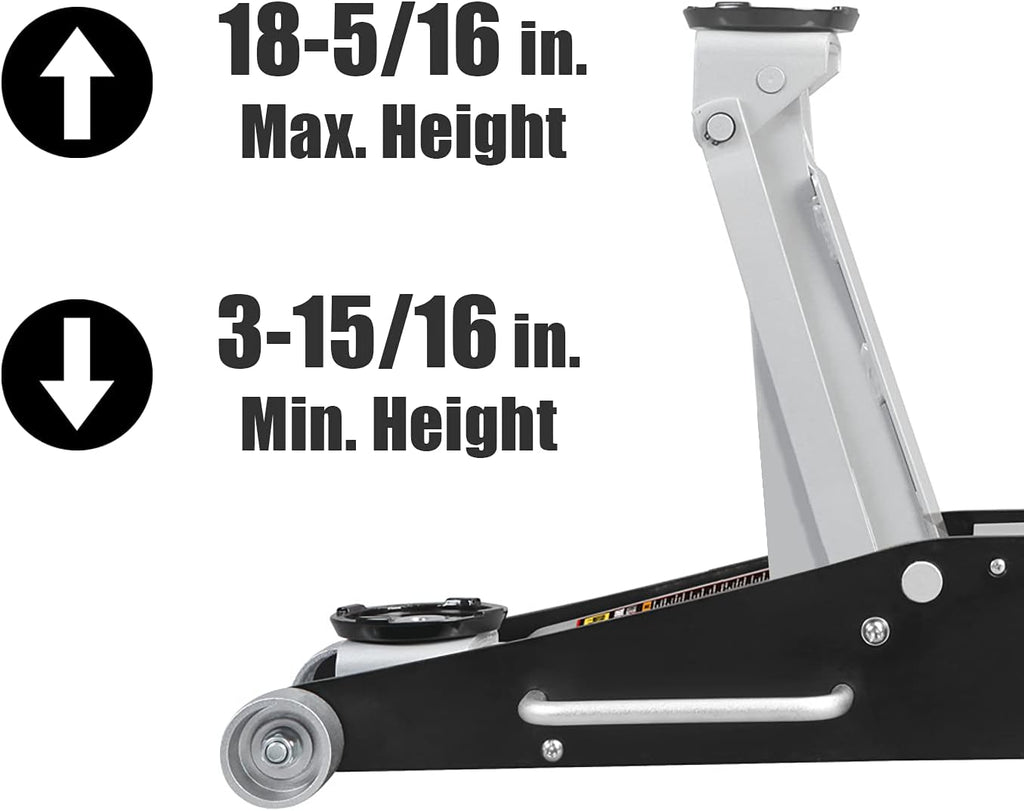 Hydraulic Low Profile Aluminum and Steel Racing Floor Jack, 2.5 Ton Capacity X13941