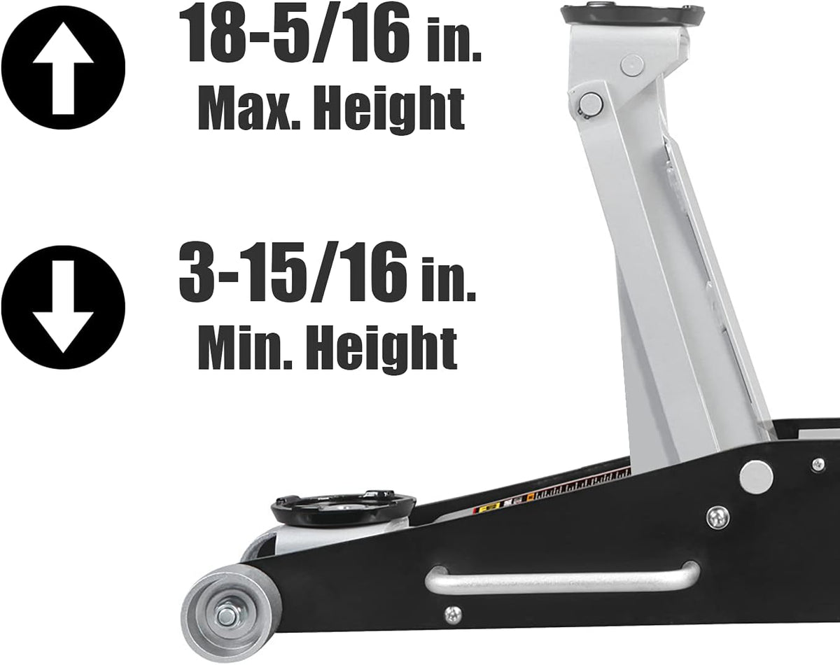 Hydraulic Low Profile Aluminum and Steel Racing Floor Jack, 2.5 Ton Capacity X13941