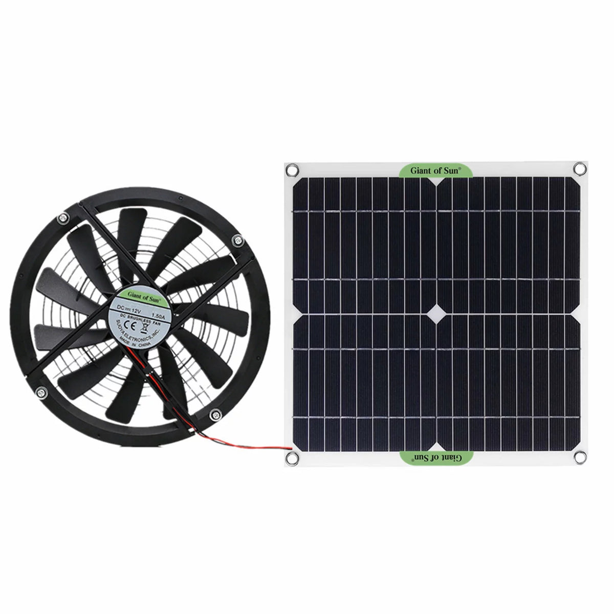 10 Inch Solar Powered Fan O3347