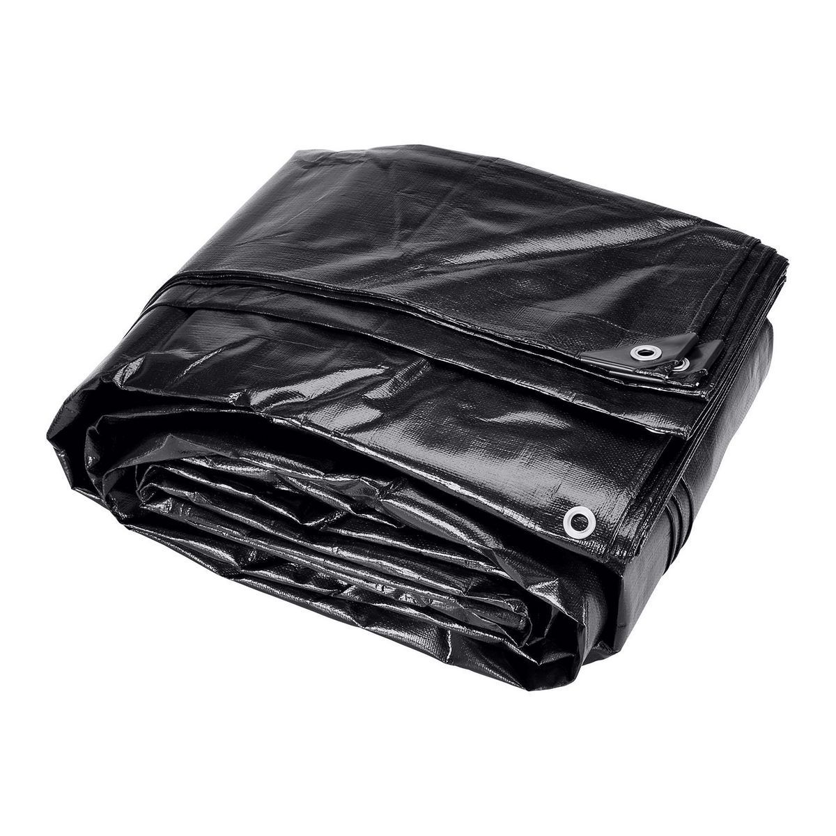 18 ft. x 24 ft. Silver and Black Weather-Resistant Tarp Q444