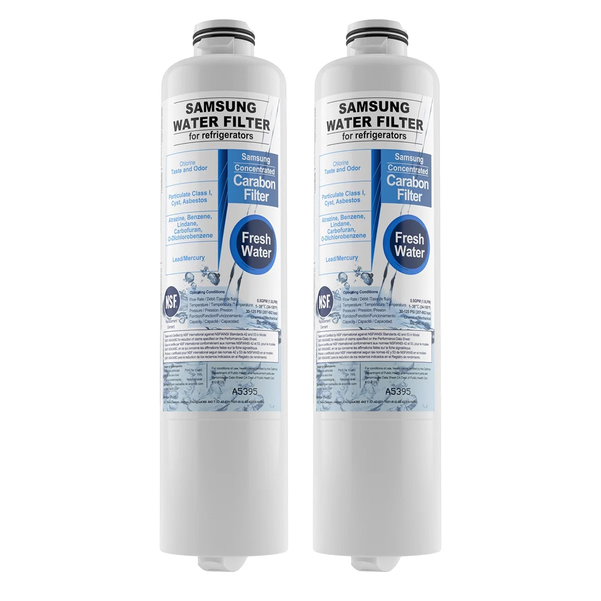2 Pack Refrigerator Water Filter Replacement D520