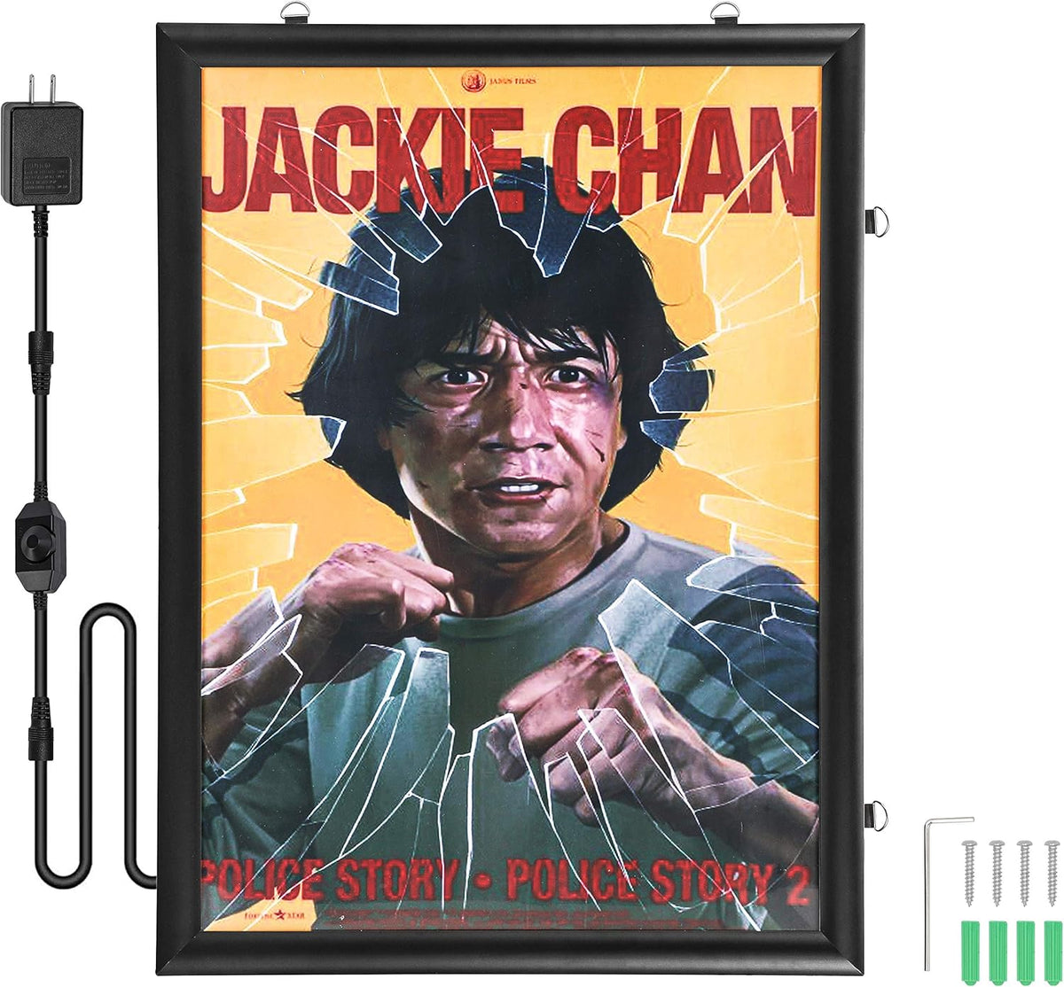 24"×36" Black Illuminated Backlit Movie Poster Frame B364244