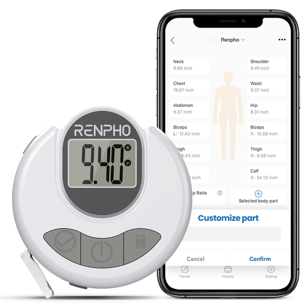 Smart Bluetooth Body Measuring Tape D652