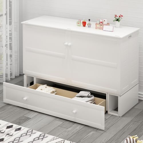 Queen Murphy Bed Cabinet with Mattress Included, Storage, USB Charging Station G913