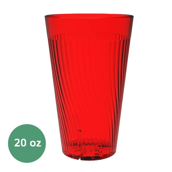 20 oz Red Polycarbonate Tumbler Pack of 6 B3995
