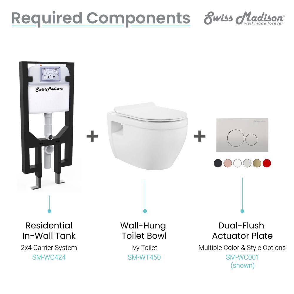 Glossy White Wall Hung Toilet T194