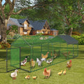Metal Chicken Coop with Waterproof Cover, 160" x40" x40", 4 Doors T14431