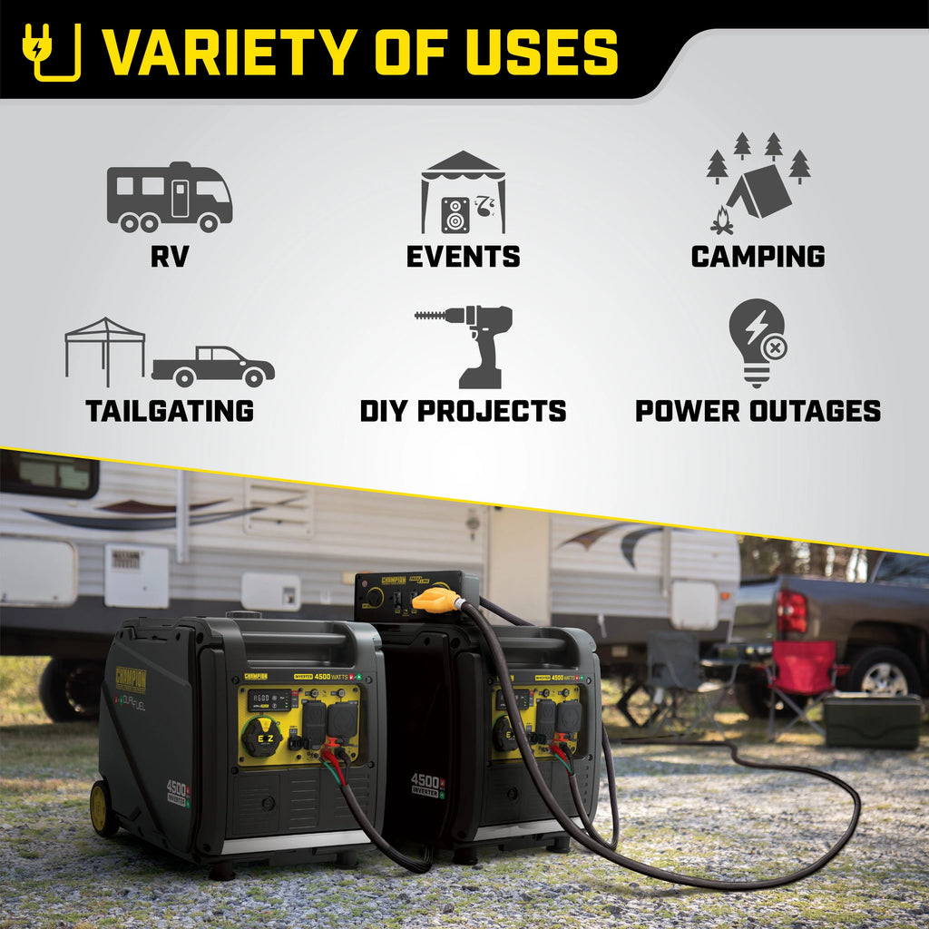 4500-Watt Portable Dual Fuel Inverter Generator F6187