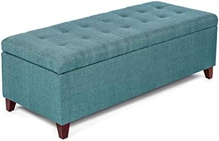 PU Leather Tufted Rectangular Ottoman Bench D696415