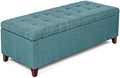 PU Leather Tufted Rectangular Ottoman Bench D696415