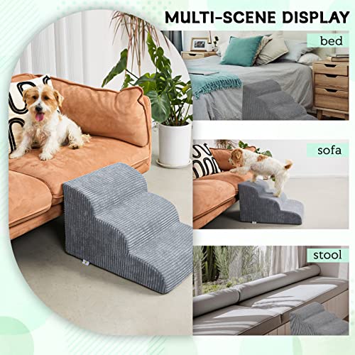 2 Steps High Density Foam Waterproof Pet Stairs with Removable Washable Cover F26557