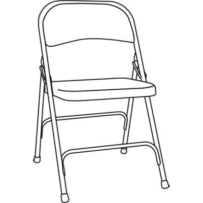 Steel Folding Chair, Graphite, 4/carton G407
